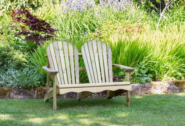NEW LILY RELAX 2 SEATER BENCH WOODEN PRESSURE TREATED (1.22 x 0.93 x 0.92m)